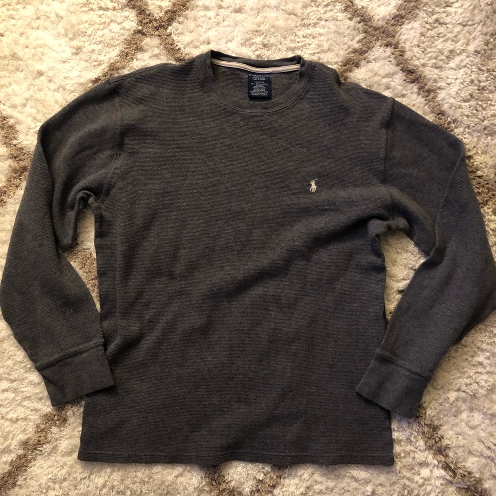 Polo Ralph Lauren Grey Thermal Lounge Long Sleeve